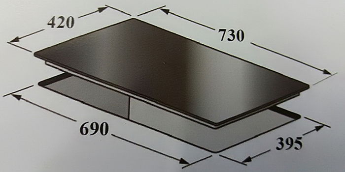 bếp hồng ngoại điện từ đôi Kaff KF-FL105IC