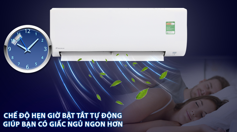 Hẹn giờ tự động - Máy lạnh Daikin 1 HP FTC25NV1V