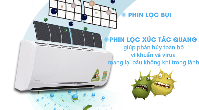 Phin lọc Apatit Titan - Máy lạnh Daikin Inverter 1 HP FTKC25RVMV