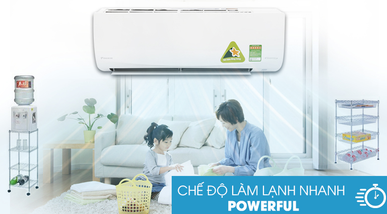 Làm lạnh nhanh - Máy lạnh Daikin Inverter 1 HP FTKQ25SAVMV