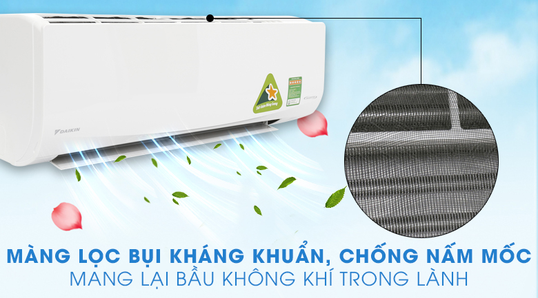 Tấm vi lọc bụi - Máy lạnh Daikin Inverter 1 HP FTKQ25SAVMV